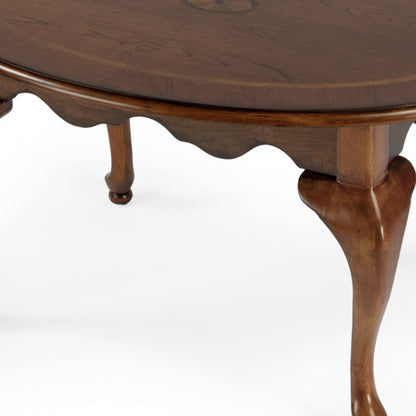 Olive Ash Oval Distressed Coffee Table