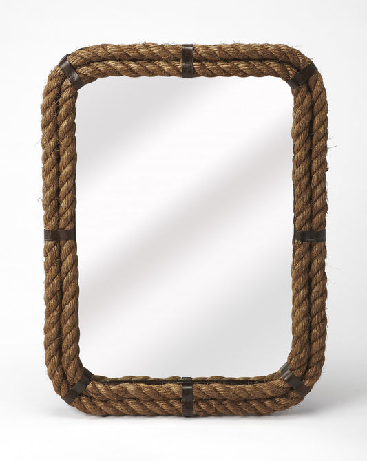 Brown Rope Accent Mirror