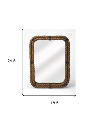 Brown Rope Accent Mirror