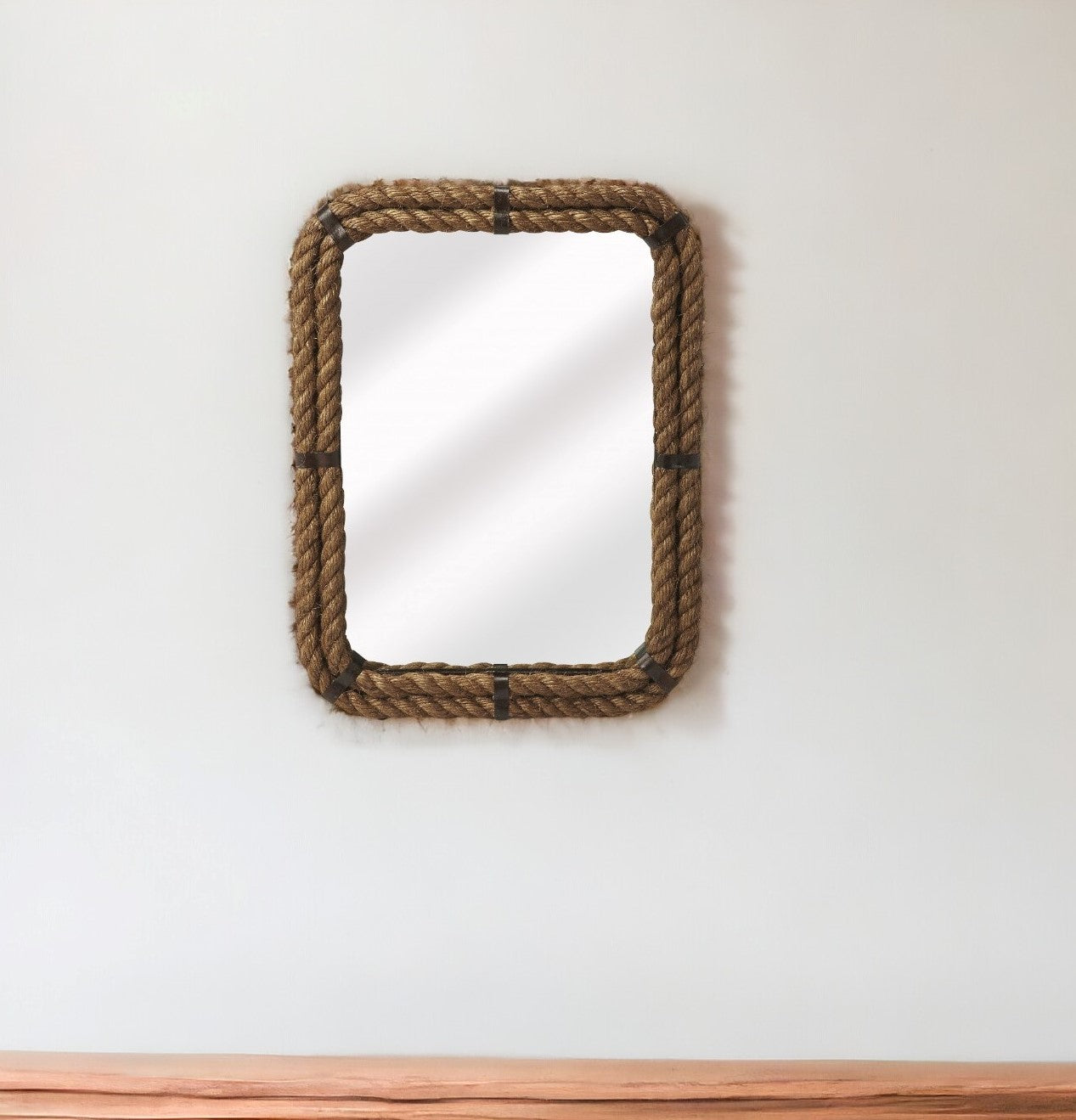 Brown Rope Accent Mirror