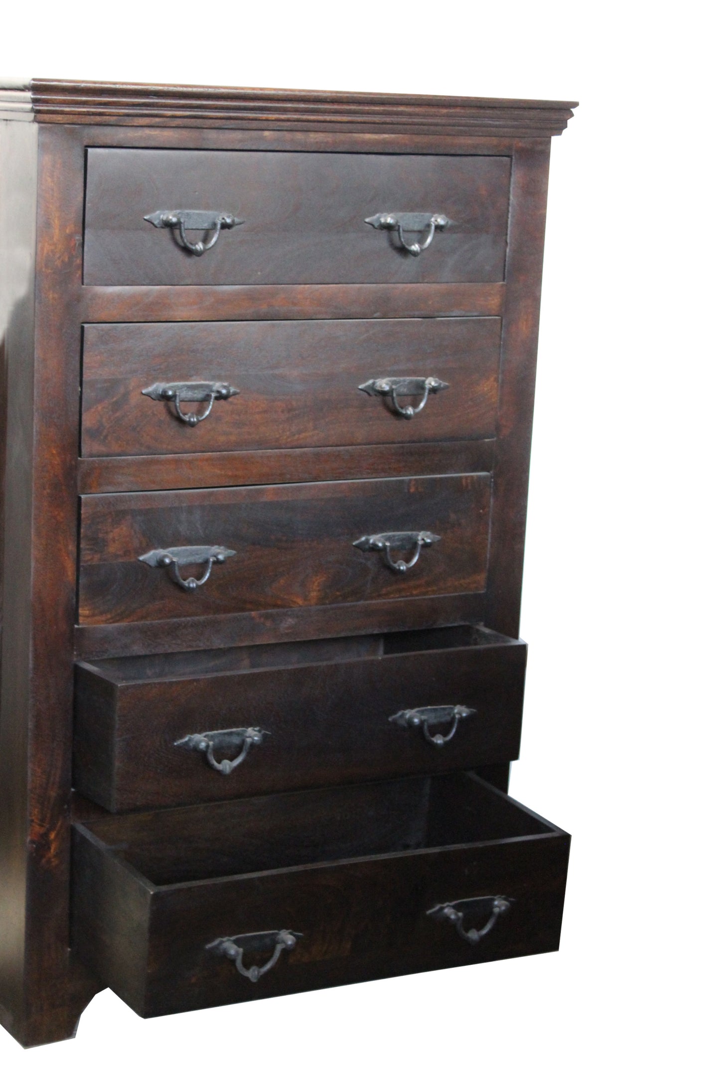 Walnut Solid Wood 6-Drawer Double Dresser