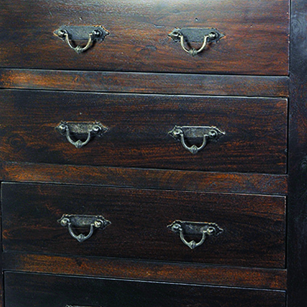 Walnut Solid Wood 6-Drawer Double Dresser