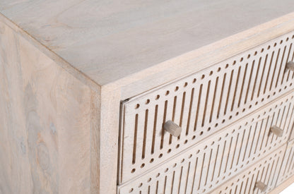 Acacia Solid Wood 6-Drawer Double Dresser