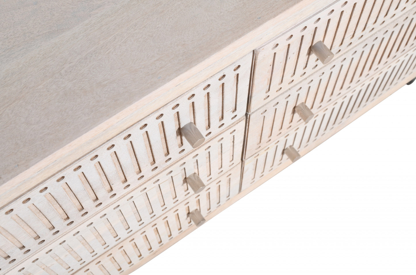 Acacia Solid Wood 6-Drawer Double Dresser