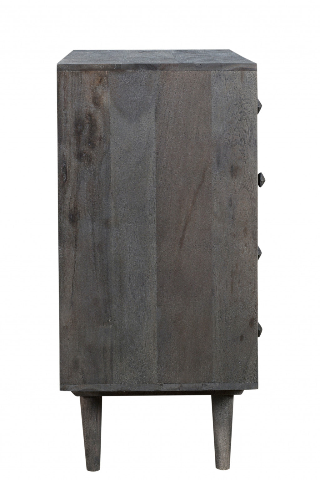 Dark Gray Solid Wood Four Drawer Dresser image 4