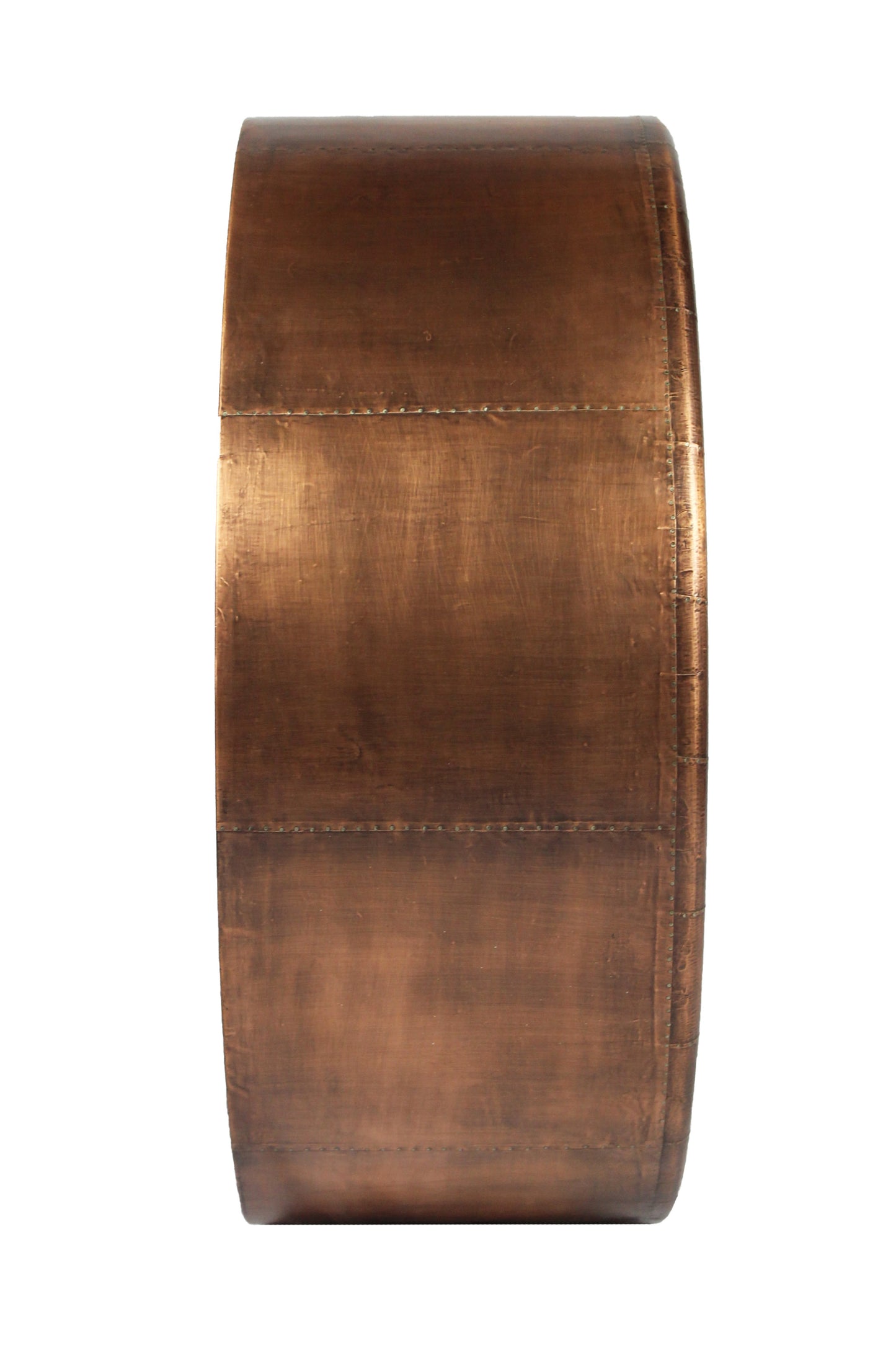 Copper Round Metal Accent Mirror