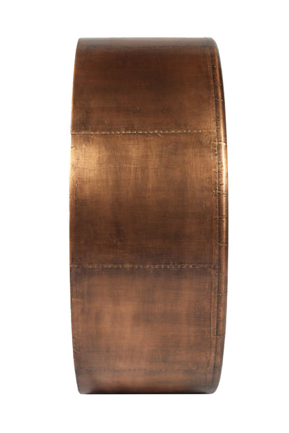 Copper Round Metal Accent Mirror