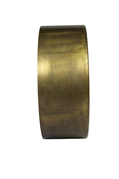 Brass Round Metal Accent Mirror