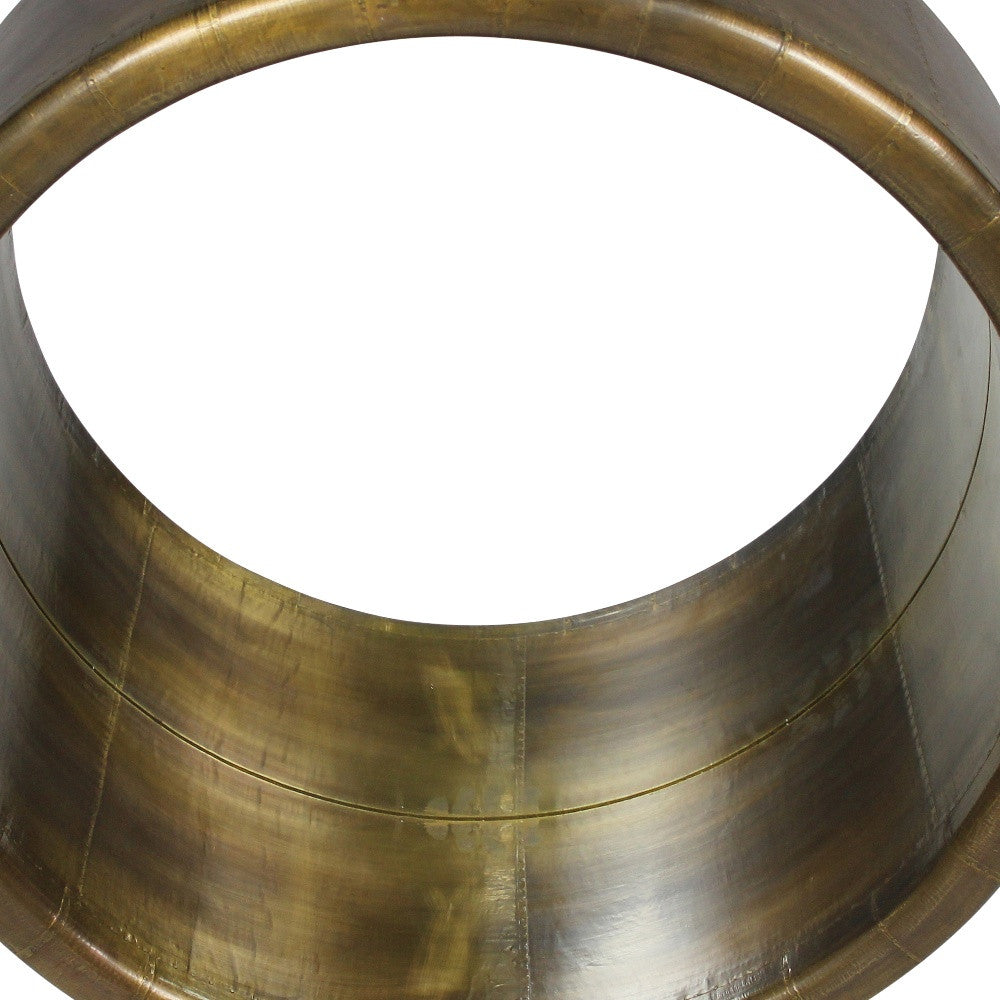 Brass Round Metal Accent Mirror