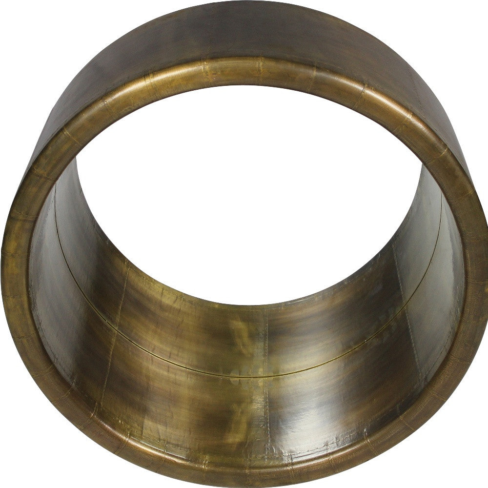 Brass Round Metal Accent Mirror