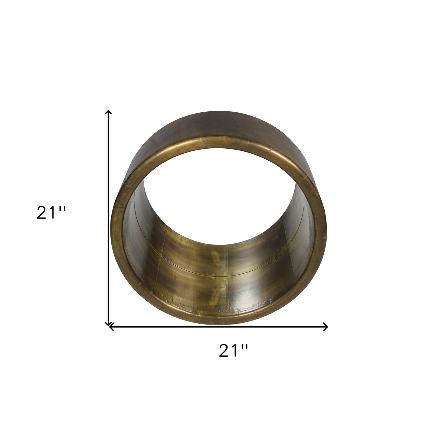Brass Round Metal Accent Mirror