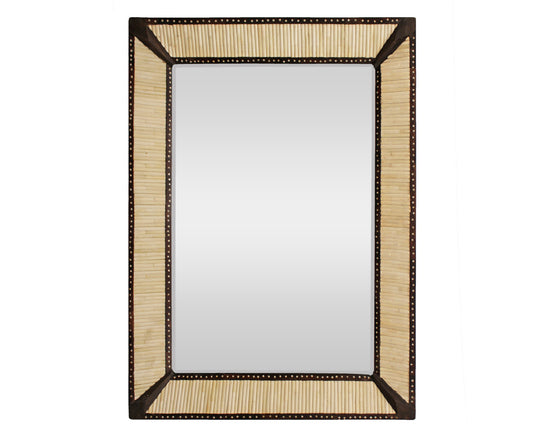 Bone Inlay Framed Accent Mirror