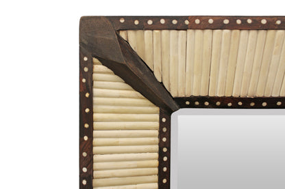 Bone Inlay Framed Accent Mirror