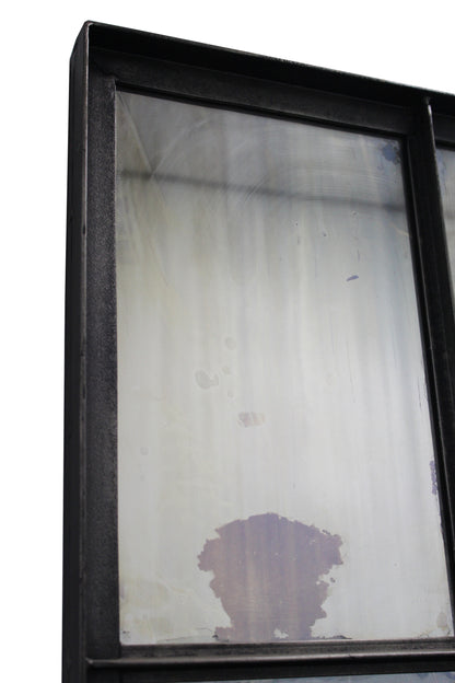 Black Metal Framed Full Length Antiqued Glass Hanging Mirror