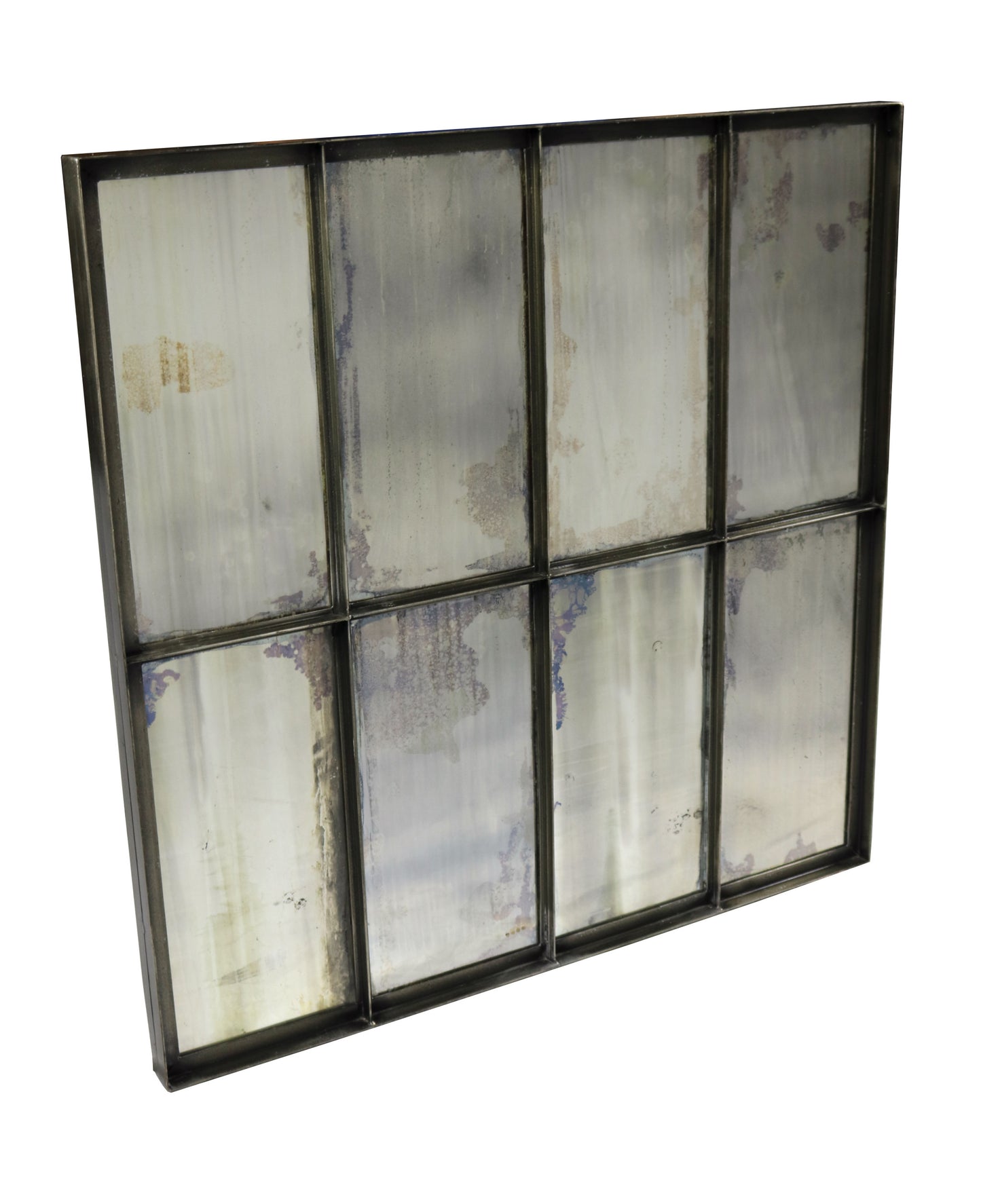 Black Square Metal Framed Accent Mirror