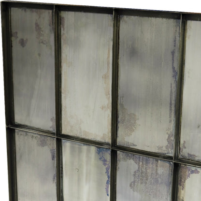 Black Square Metal Framed Accent Mirror
