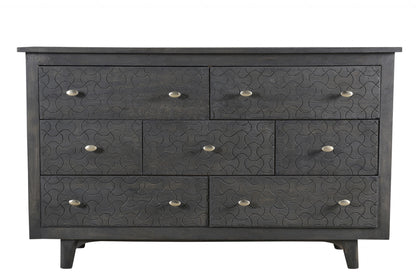 White Wood 4-Drawer Double Dresser