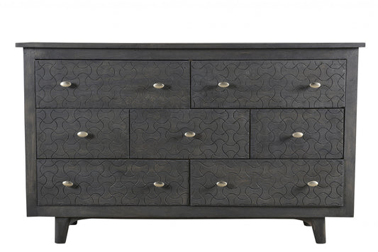 White Wood 4-Drawer Double Dresser