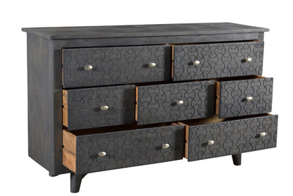 White Wood 4-Drawer Double Dresser