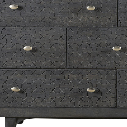 White Wood 4-Drawer Double Dresser