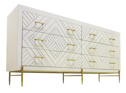 Walnut Wood 5-Drawer Chest