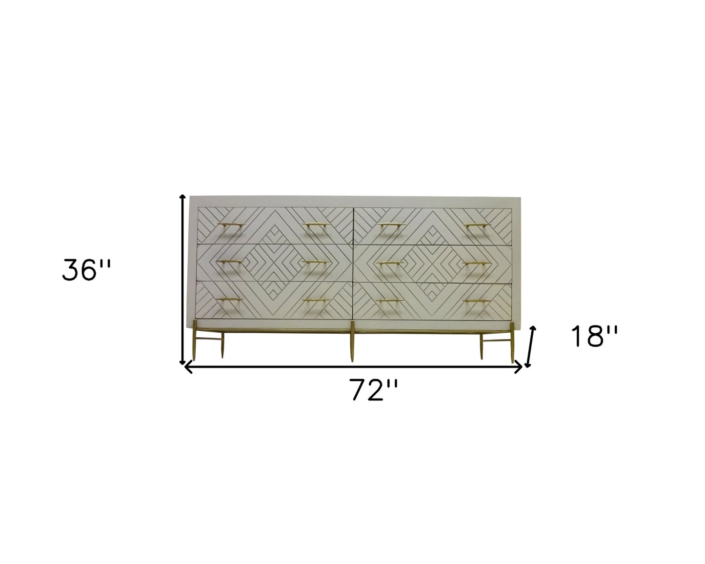 Walnut Wood 5-Drawer Chest