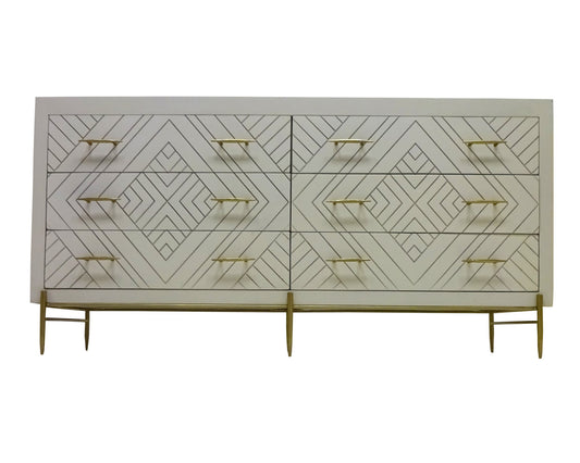 Walnut Wood 5-Drawer Chest