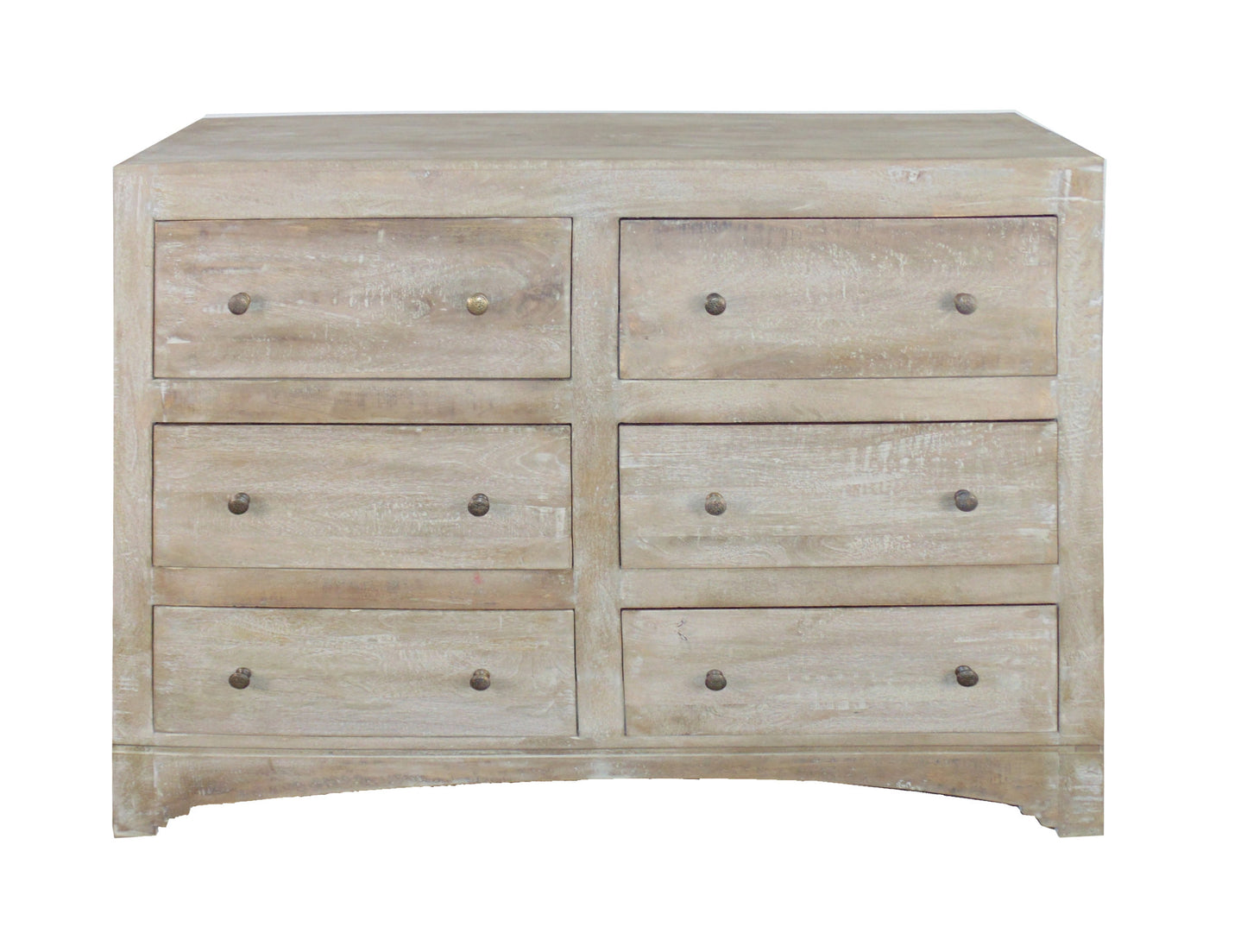 Dark Walnut And Grey Wood 5-Drawer Chest