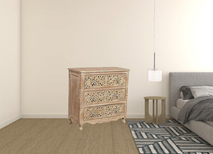 Walnut Solid Wood 5-Drawer Chest