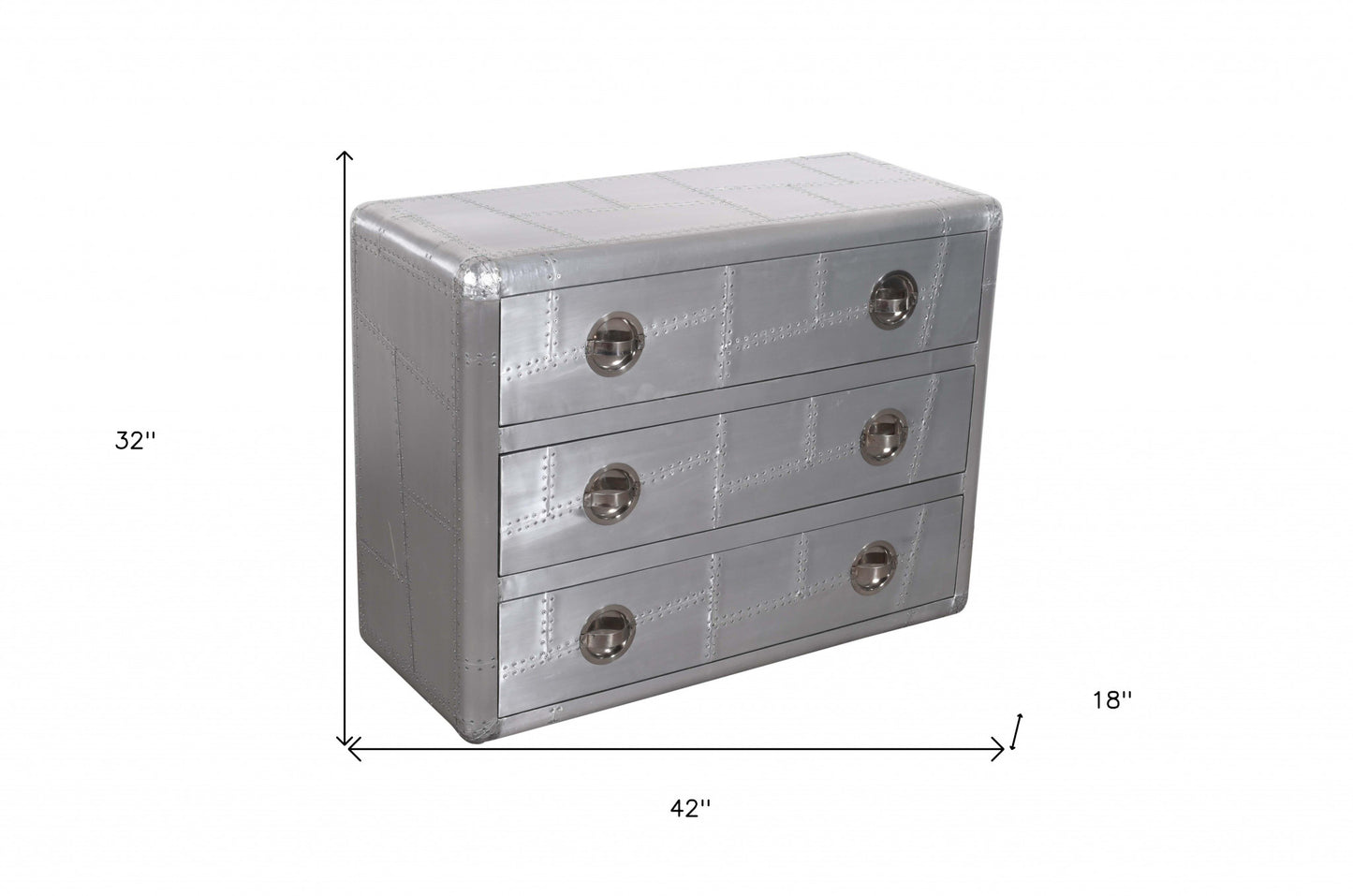 Acacia Solid Wood 4-Drawer Dresser