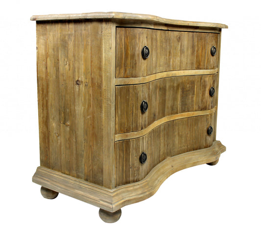 Blue Wood 4-Drawer Chest
