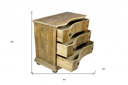 Blue Wood 4-Drawer Chest