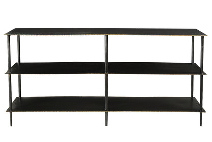 Black Iron Six Leg Console Table