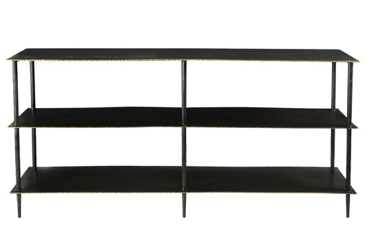 Black Iron Six Leg Console Table