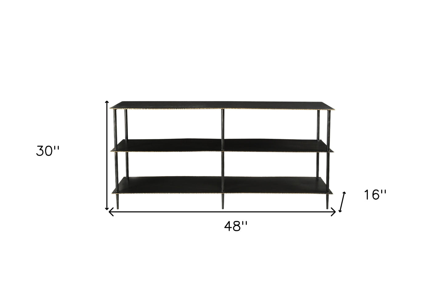 Black Iron Six Leg Console Table