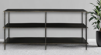 Black Iron Six Leg Console Table