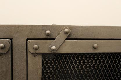 Dark Grey Metal Media Console