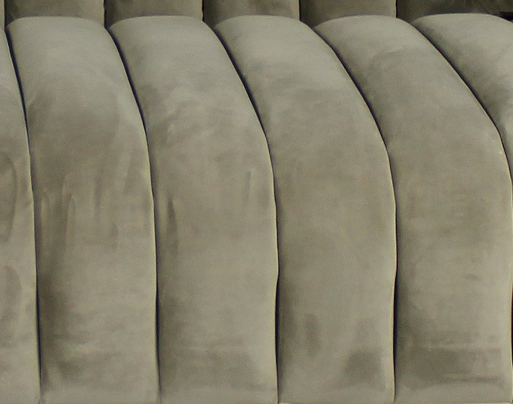 Gray Brown Velvet Sofa w/ Pillows