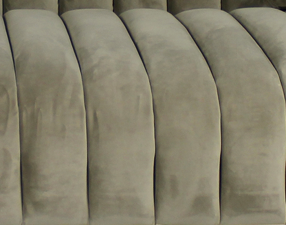 Gray Brown Velvet Sofa w/ Pillows