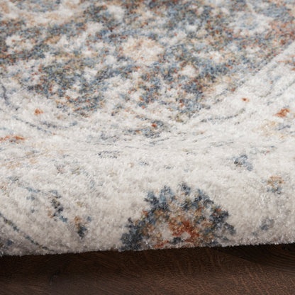 Nourison Astra Ivory & Multicolor Pet Friendly Machine Washable Rug - Texture