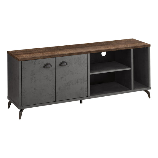 Brown & Grey Distressed Reclaimed Wood Media Console