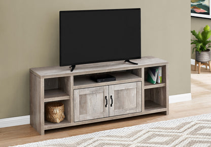 Taupe Distressed Wood Media Console