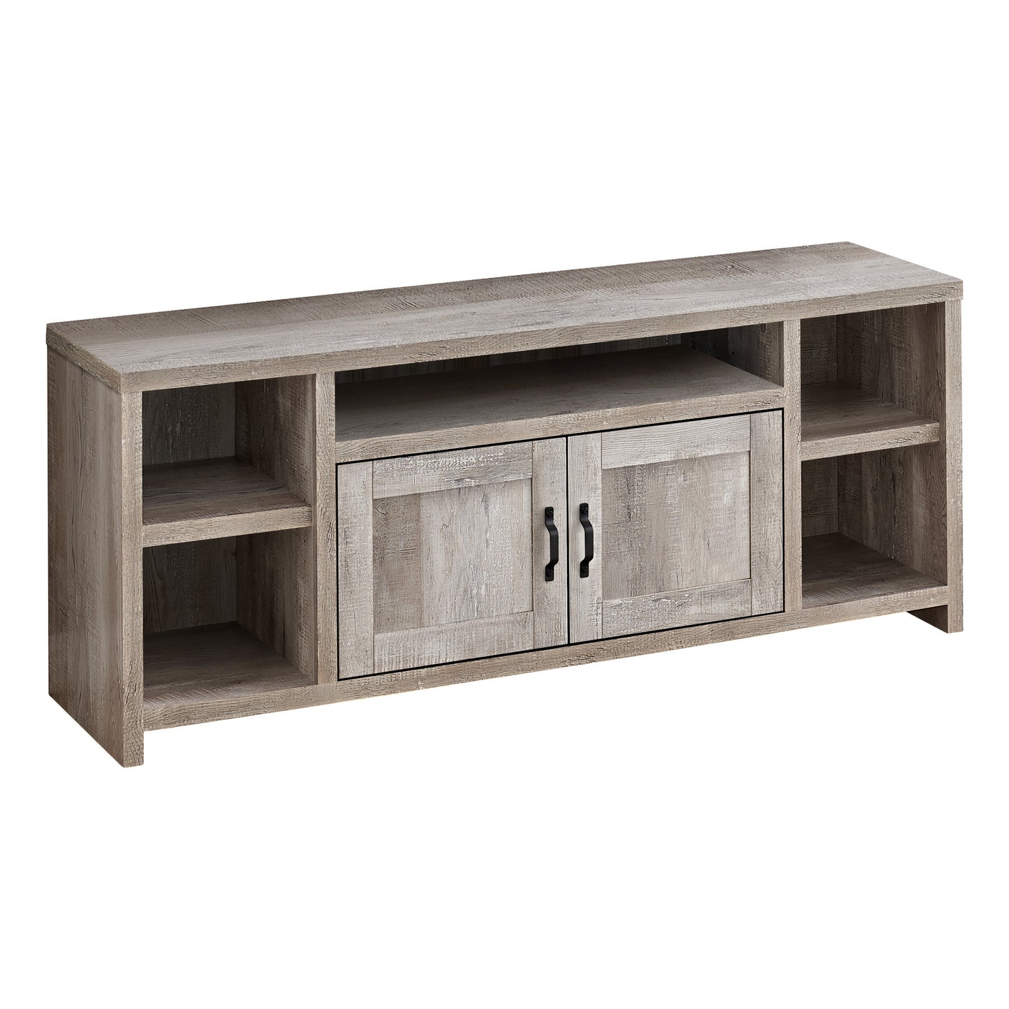Taupe Distressed Wood Media Console