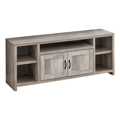 Taupe Distressed Wood Media Console