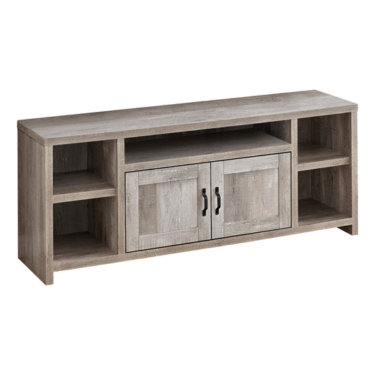 Taupe Distressed Wood Media Console