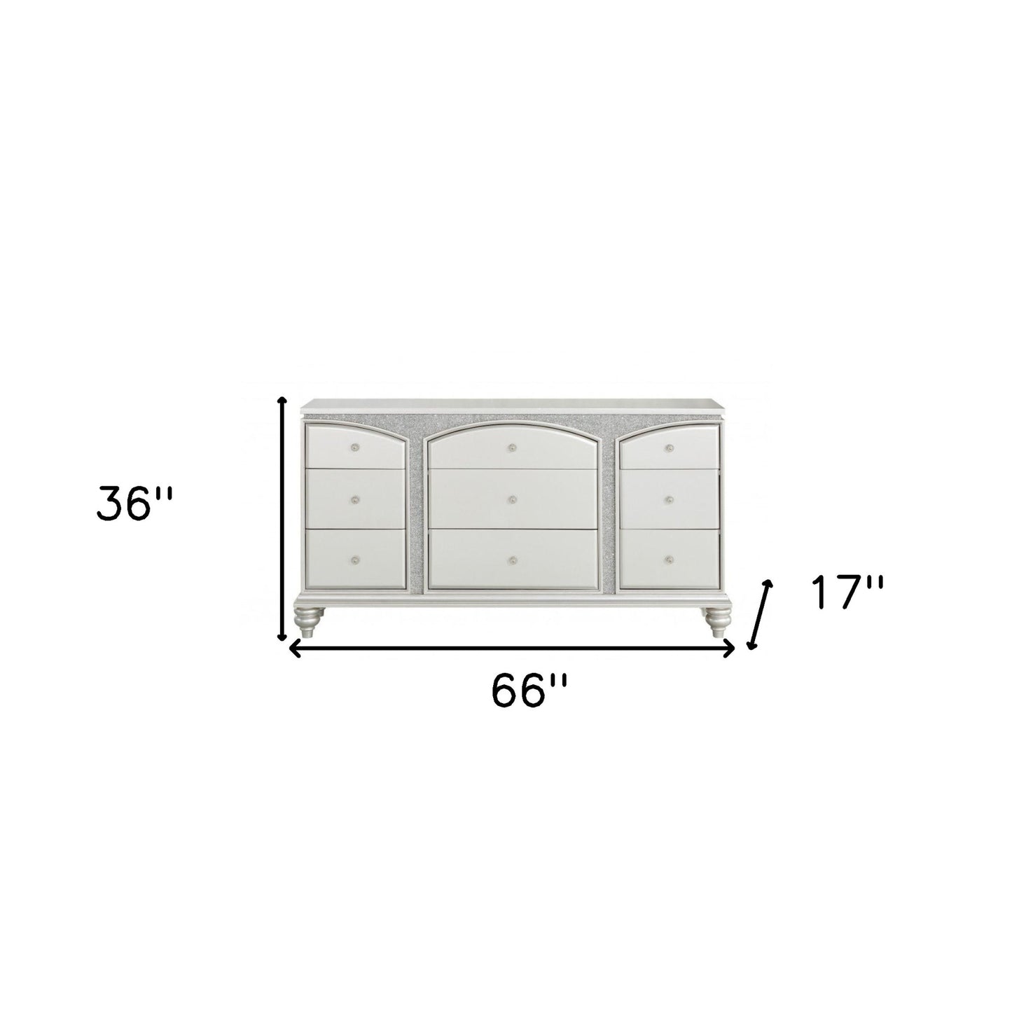Blue and Green Solid Wood 7-Drawer Standard Chest