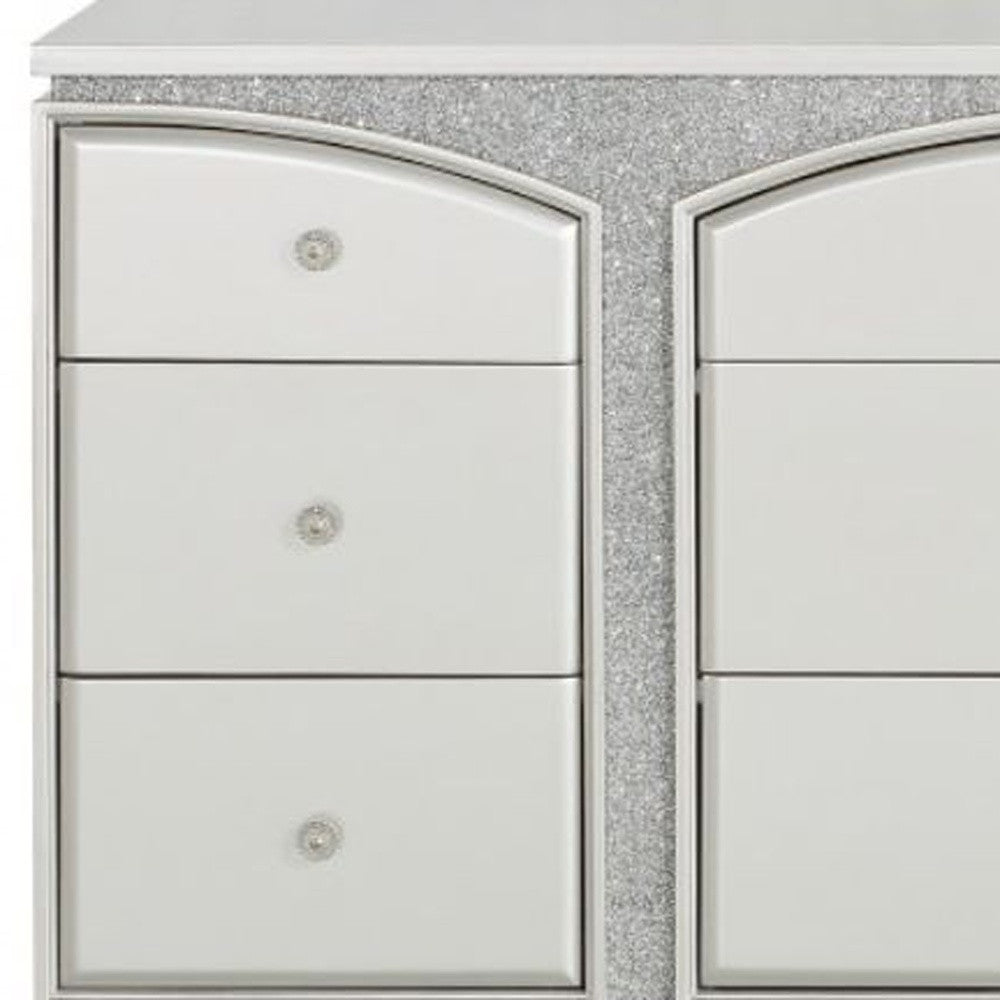 Blue and Green Solid Wood 7-Drawer Standard Chest