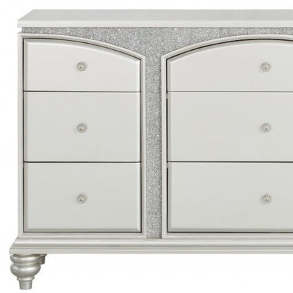 Blue and Green Solid Wood 7-Drawer Standard Chest