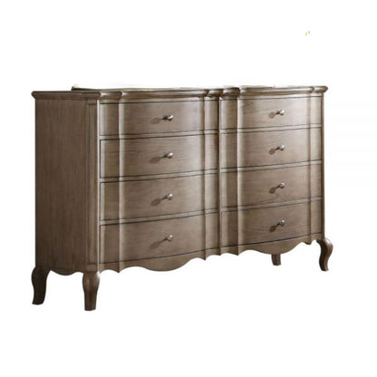 Taupe Solid and Manufactured Wood Eight Drawer Double Dresser image 3