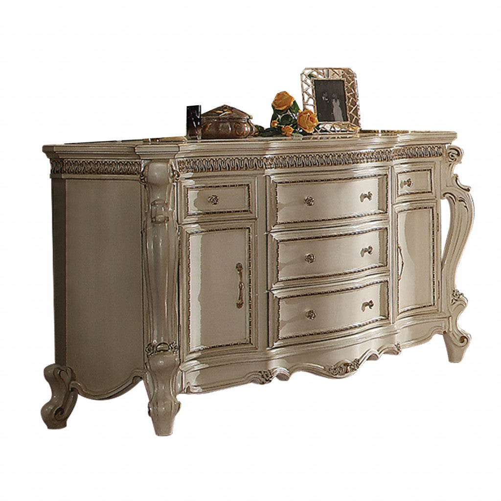 Rectangle Mirrored 3-Drawer Console Storage Chest